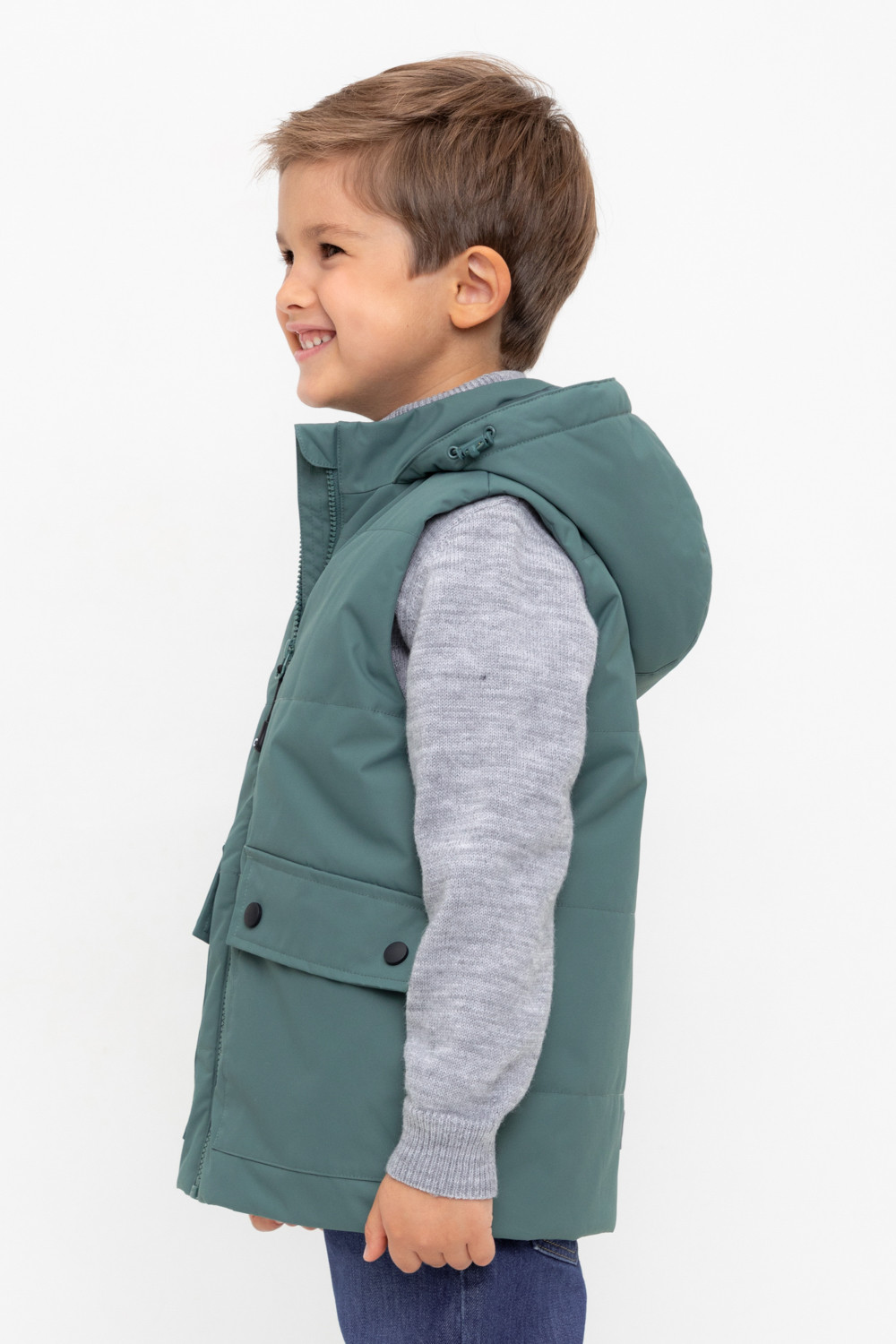 Жилеты для мальчика, артикул: ВК 35011/14 ГР (98-128), цвет: зеленый, фото 4