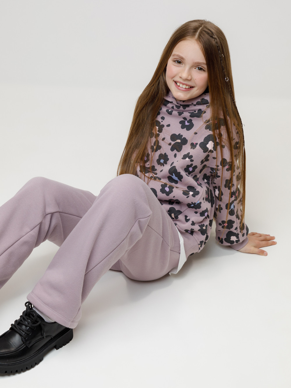 Худи для девочки, артикул: КР 302869, цвет: фиолетовый, фото 4