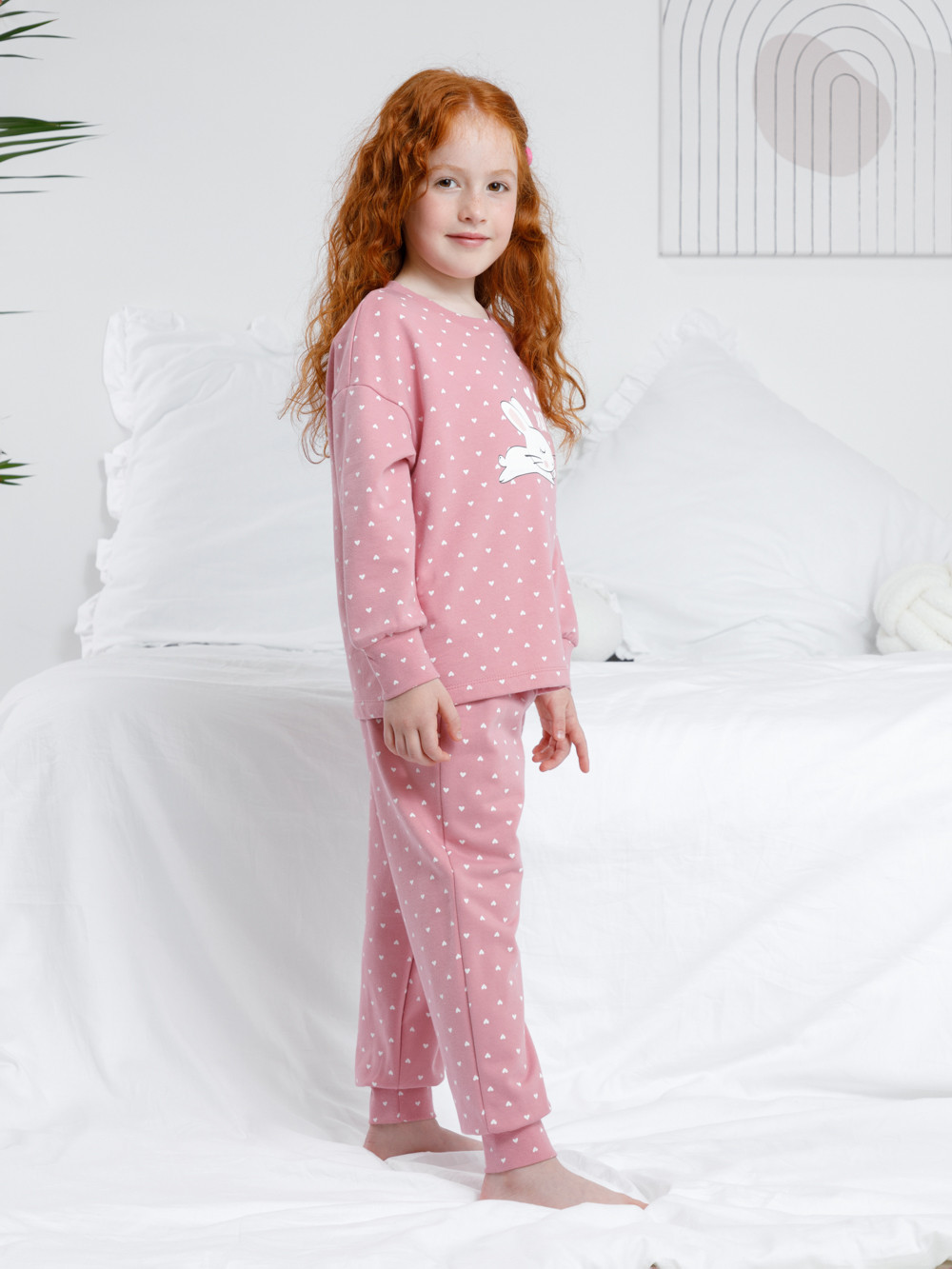 Пижама для девочки, артикул: К 1581/24, цвет: розовый, фото 4