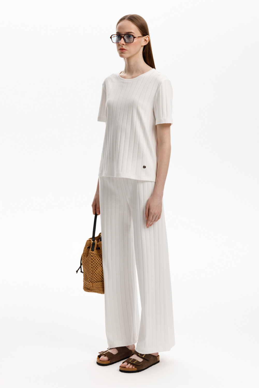 Брюки женские для мам, артикул: ЕВТ 4110, цвет: бежевый, фото 4