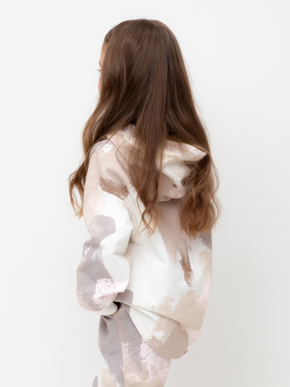 Худи для девочки, артикул: КР 302030, цвет: бежевый, фото 3