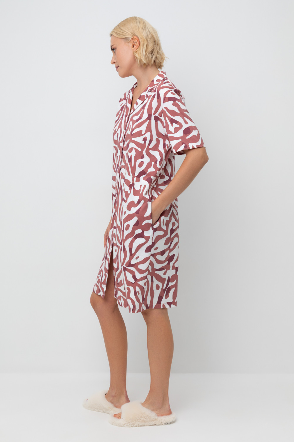 Халаты женские для мам, артикул: Е 50027, цвет: сахар, фото 4