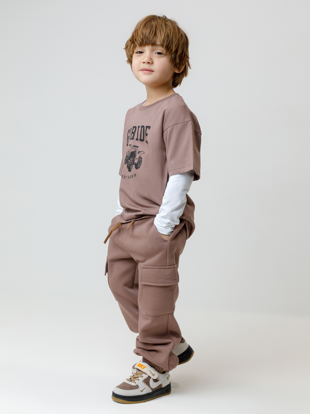 Брюки для мальчика, артикул: КР 400829, цвет: коричневый, фото 4