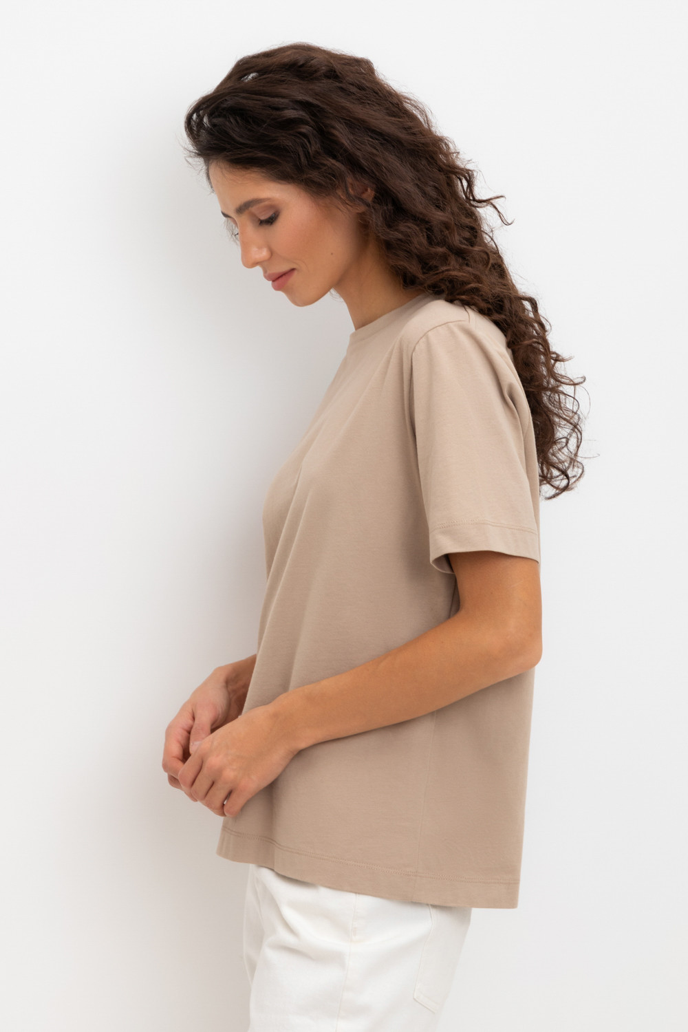 Футболки женские для мам, артикул: ЕВТ 3260, цвет: бежевый, фото 4