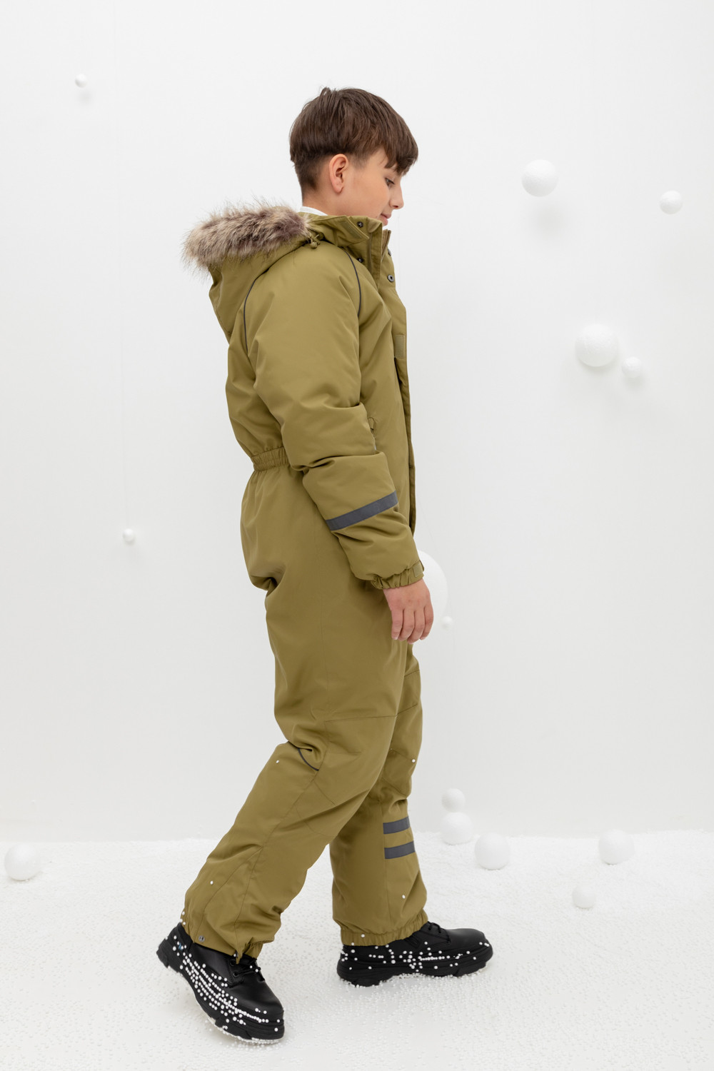 Комбинезоны утепленные для мальчика, артикул: ВК 60102/3 ГР (122-158), цвет: зеленый, фото 4