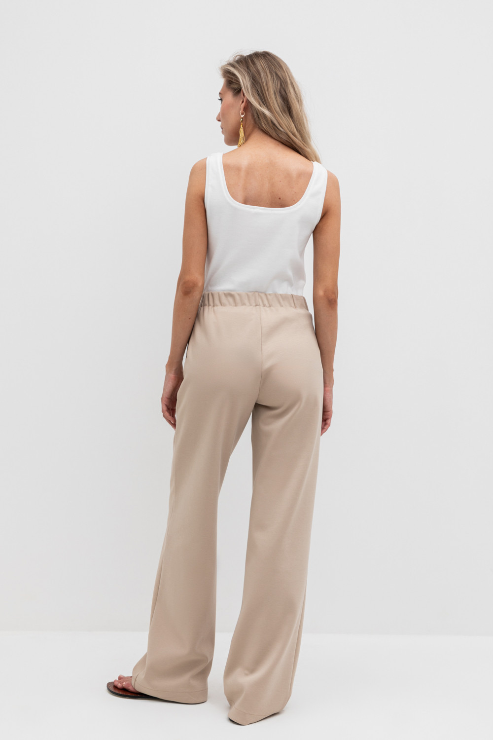 Брюки женские для мам, артикул: ЕВТ 4071, цвет: бежевый, фото 4