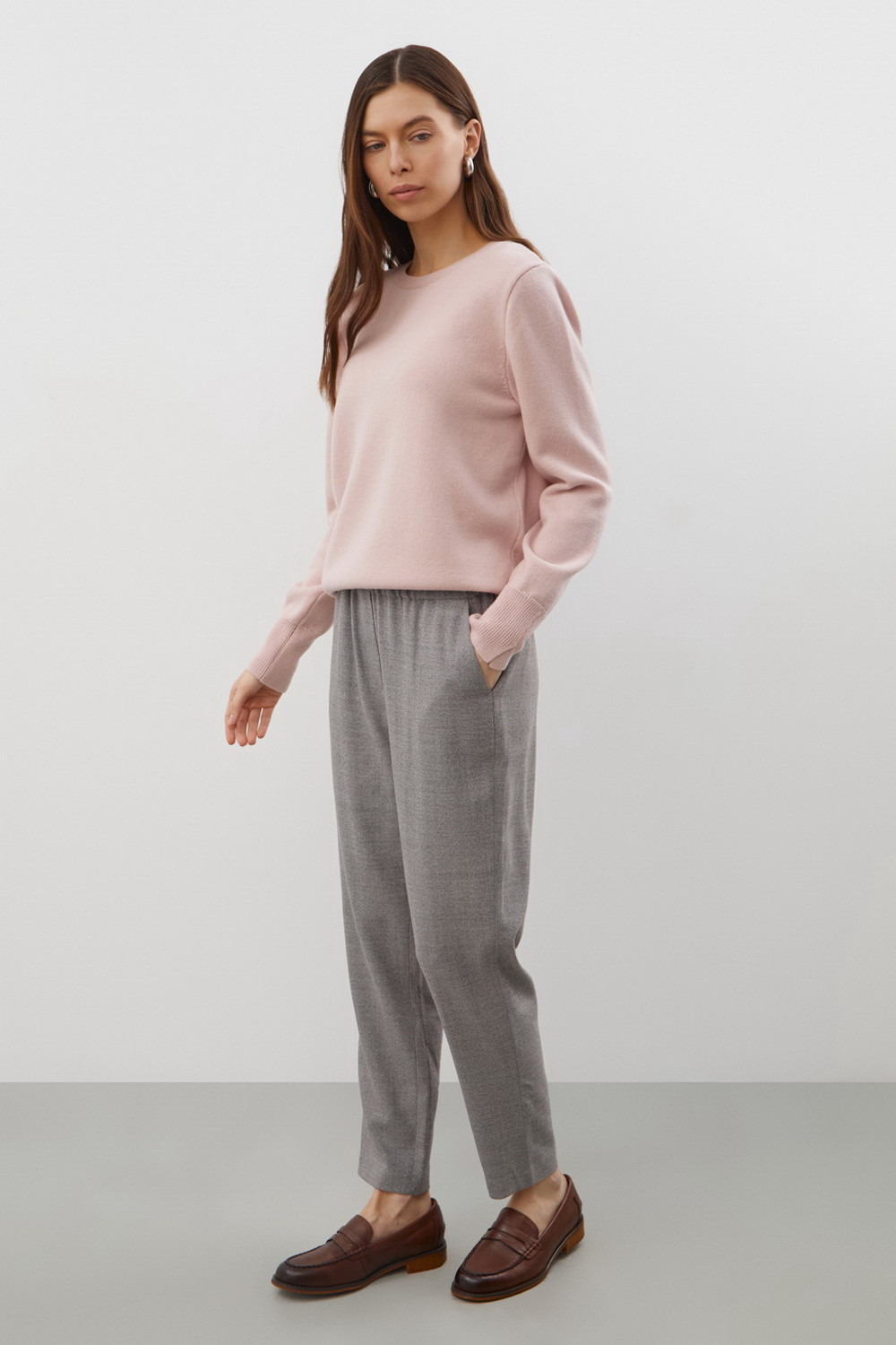 Брюки женские для мам, артикул: ЕТ 40032, цвет: серый, фото 4