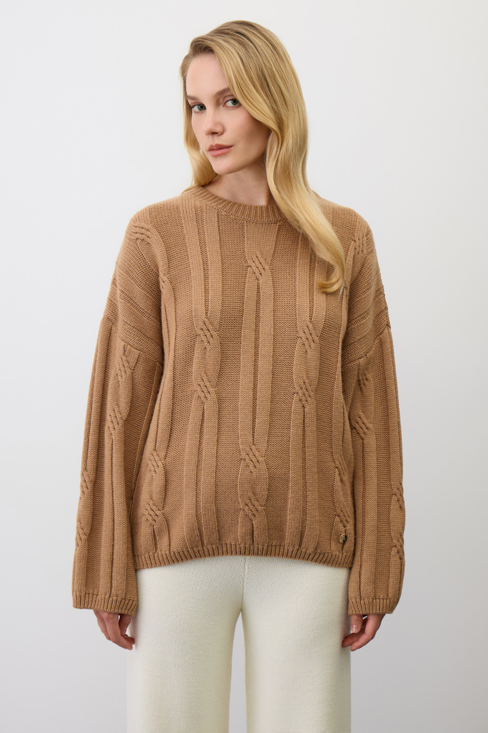 Джемперы женские для мам, артикул: ЕВ 30251/ш, цвет: бежевый, фото 4
