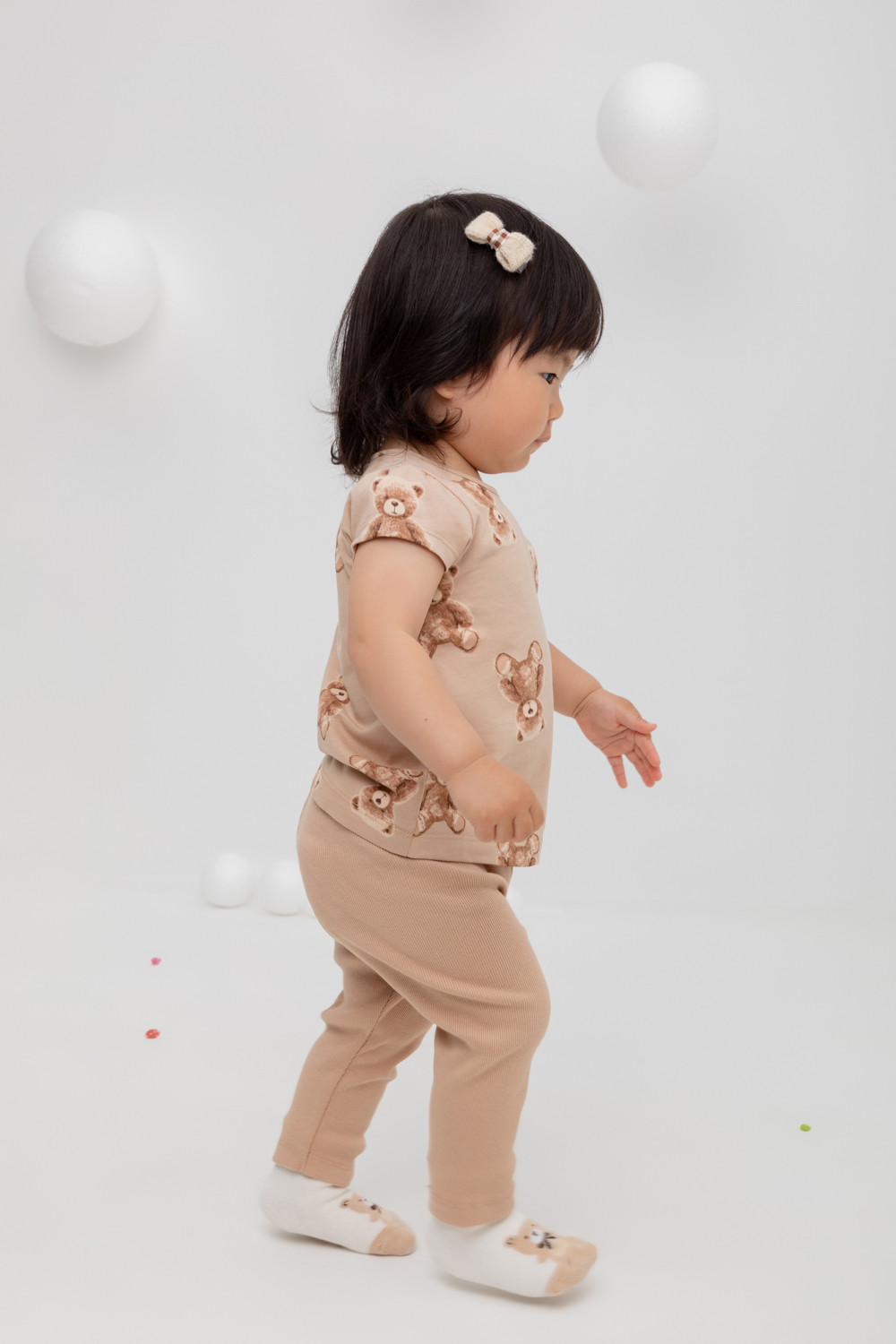 Бриджи для девочки, артикул: КР 400597, цвет: бежевый, фото 4