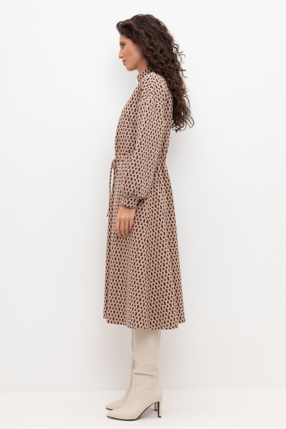 Платья женские для мам, артикул: ЕВТ 5054, цвет: бежевый, фото 4