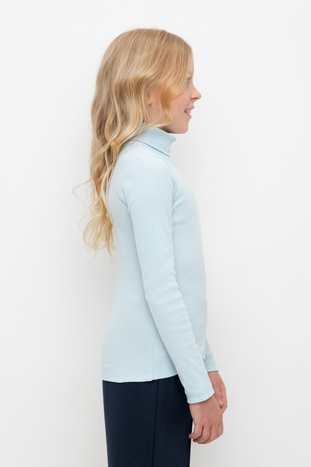 Водолазки для девочки, артикул: К 301477, цвет: светло-голубой, фото 4