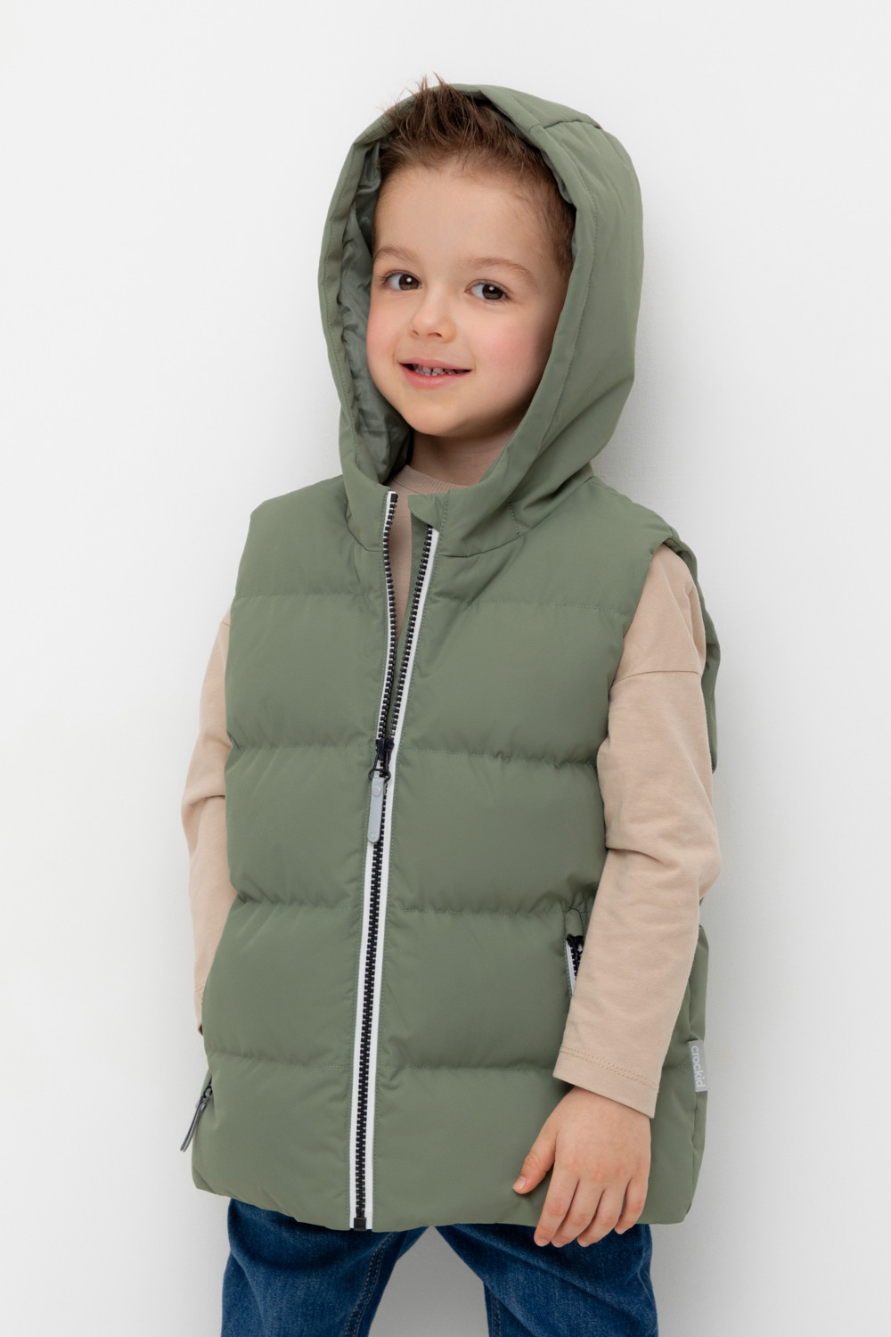 Жилеты для мальчика, артикул: ВК 35018/4 ГР (128-152), цвет: хаки, фото 4
