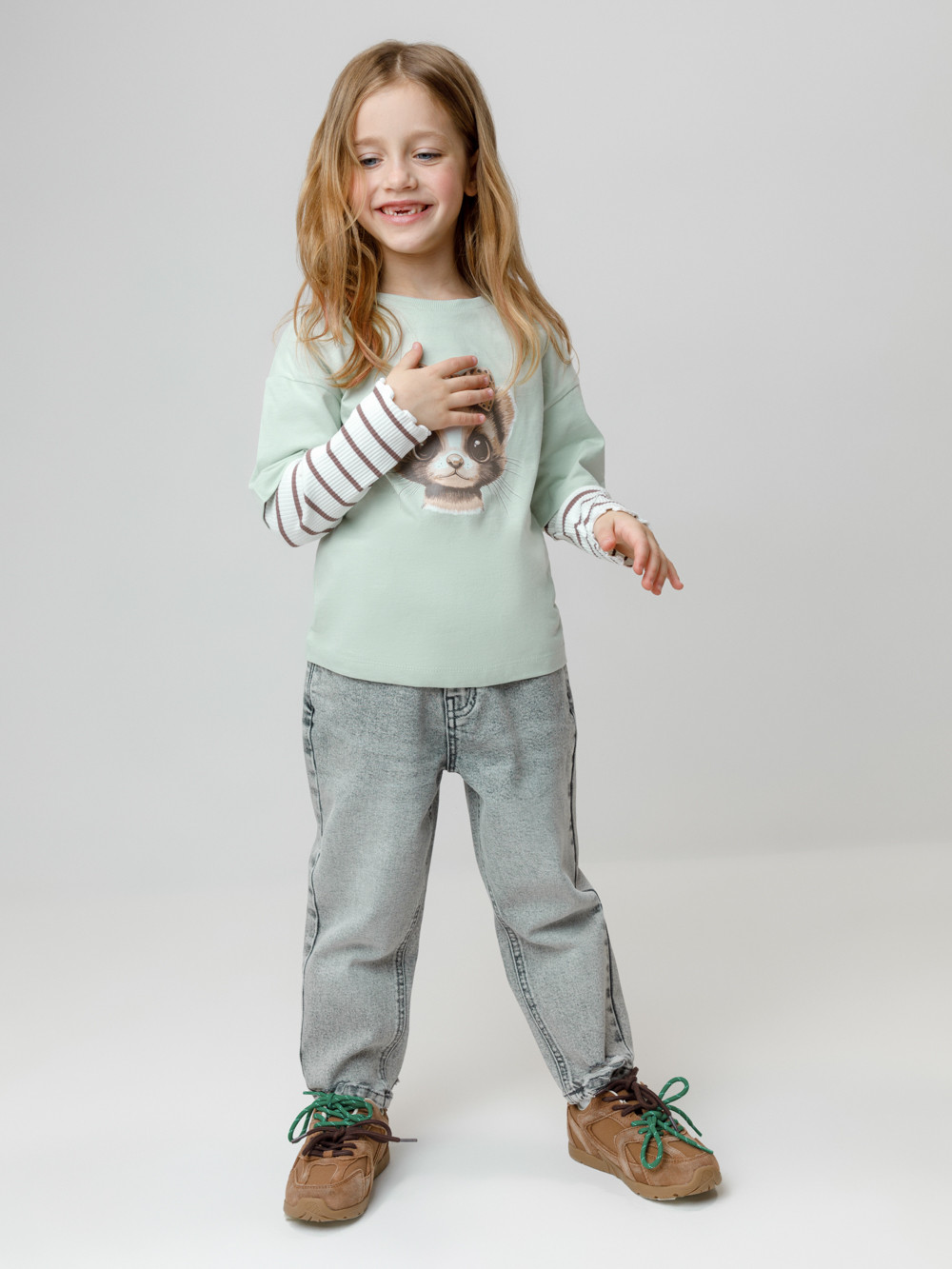 Футболка для девочки, артикул: КР 302906, цвет: зеленый, фото 4