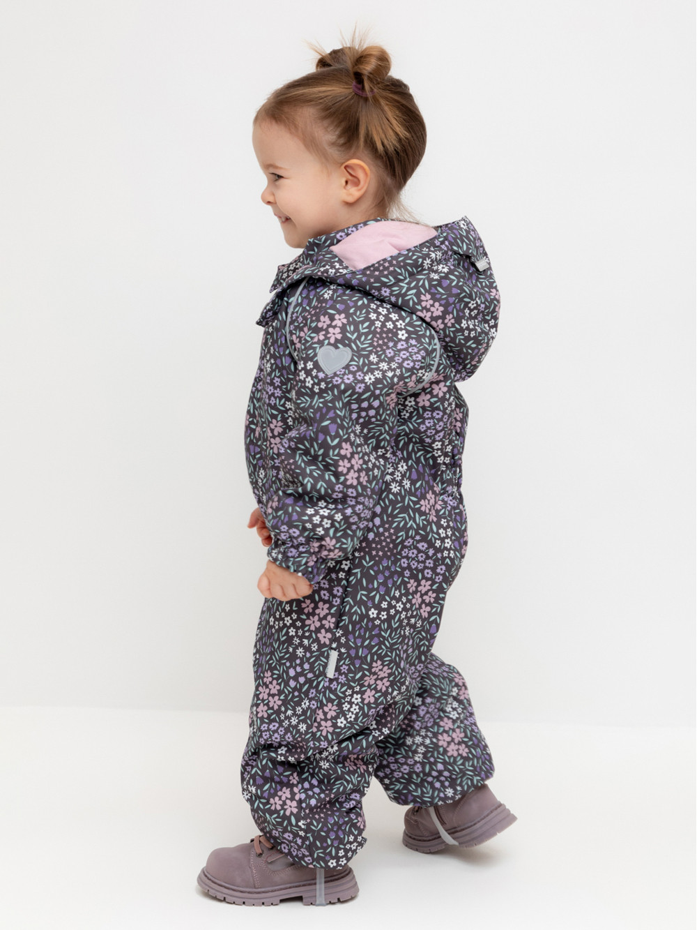 Комбинезоны утепленные для девочки, артикул: ВК 60085/н/50 Ал, цвет: коричневый, фото 4