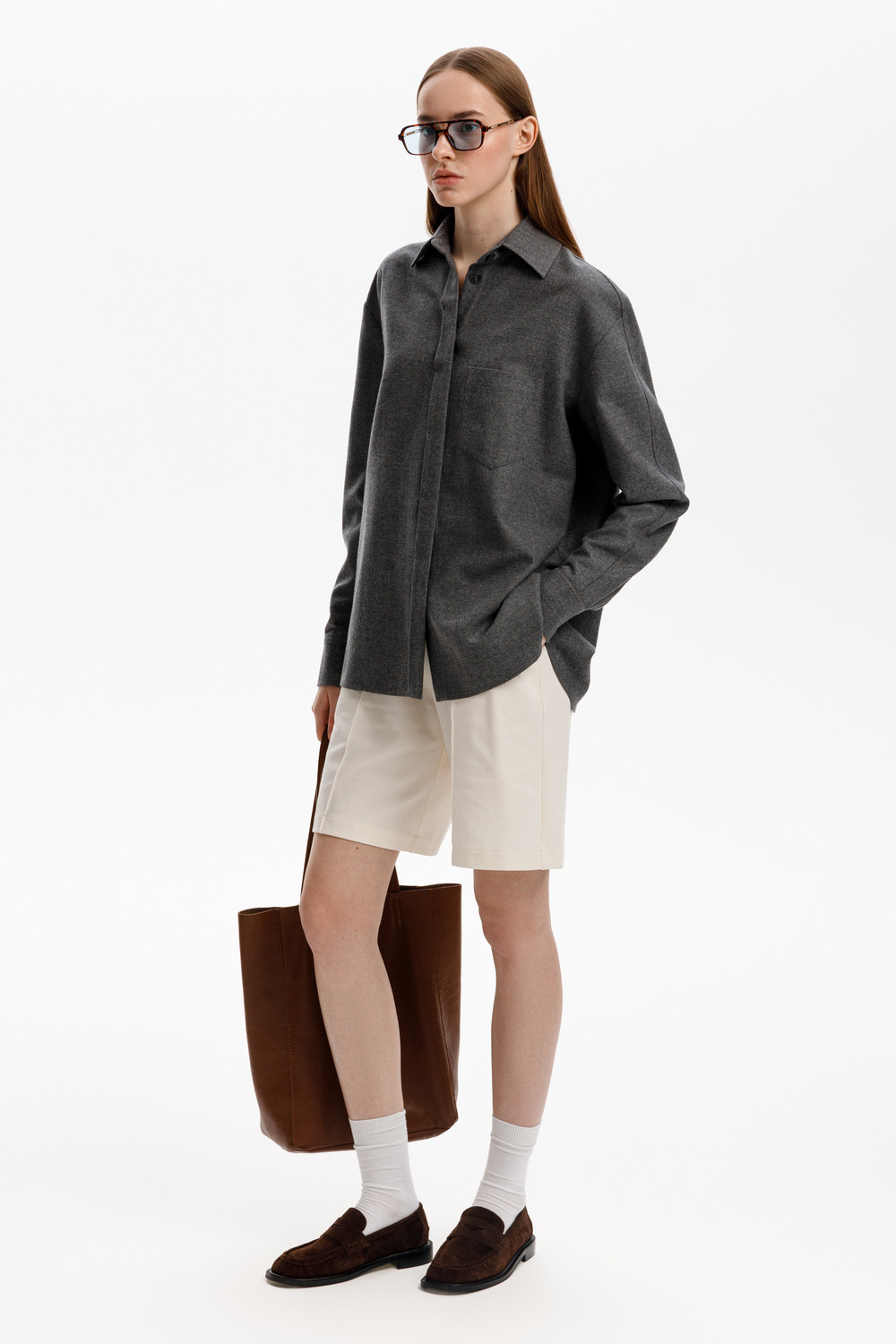 Блузы, рубашки женские для мам, артикул: ЕТ 30005, цвет: серый, фото 4