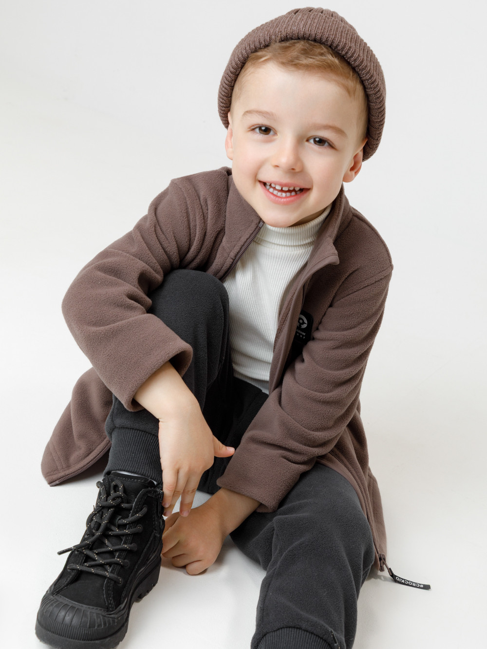 Куртка для мальчика, артикул: ФЛ 34025/6 ГР, цвет: коричневый, фото 4