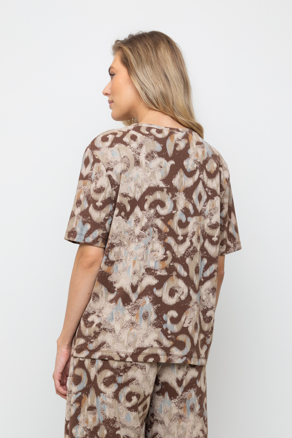 Футболки женские для мам, артикул: ЕВТ 3231, цвет: кофейный, фото 4