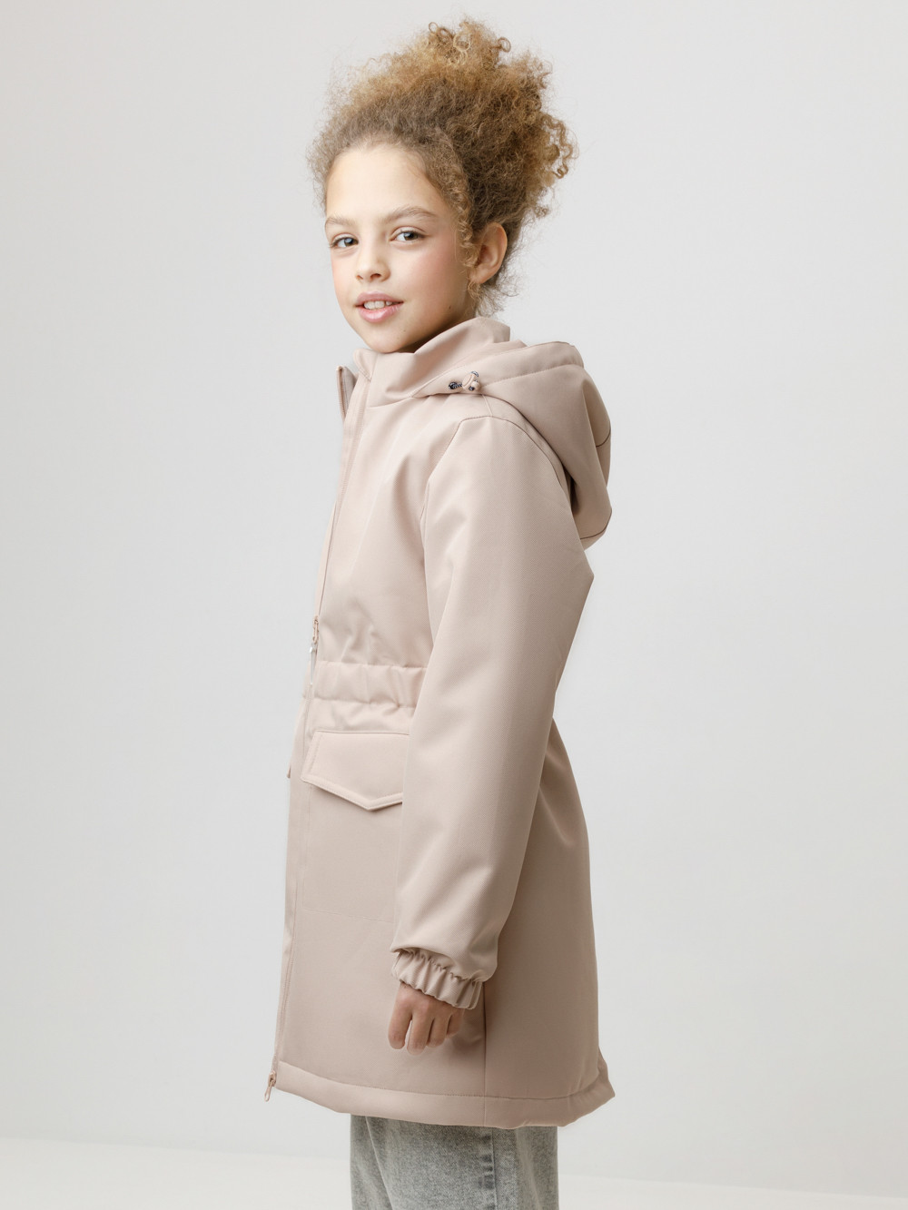 Пальто для девочки, артикул: ВК 32152/26/6 УЗГ, цвет: бежевый, фото 4