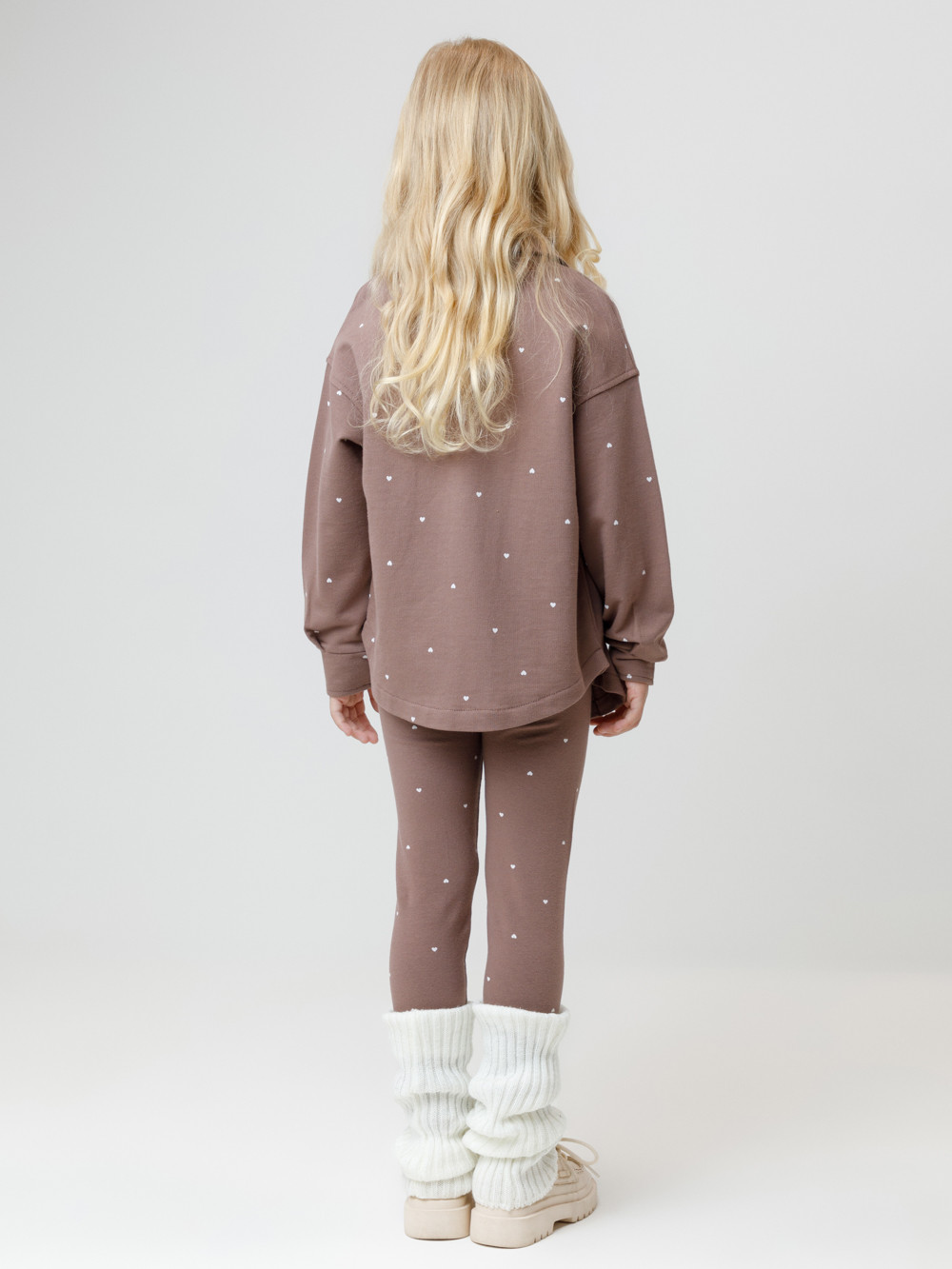 Лосины для девочки, артикул: КР 4074, цвет: коричневый, фото 4