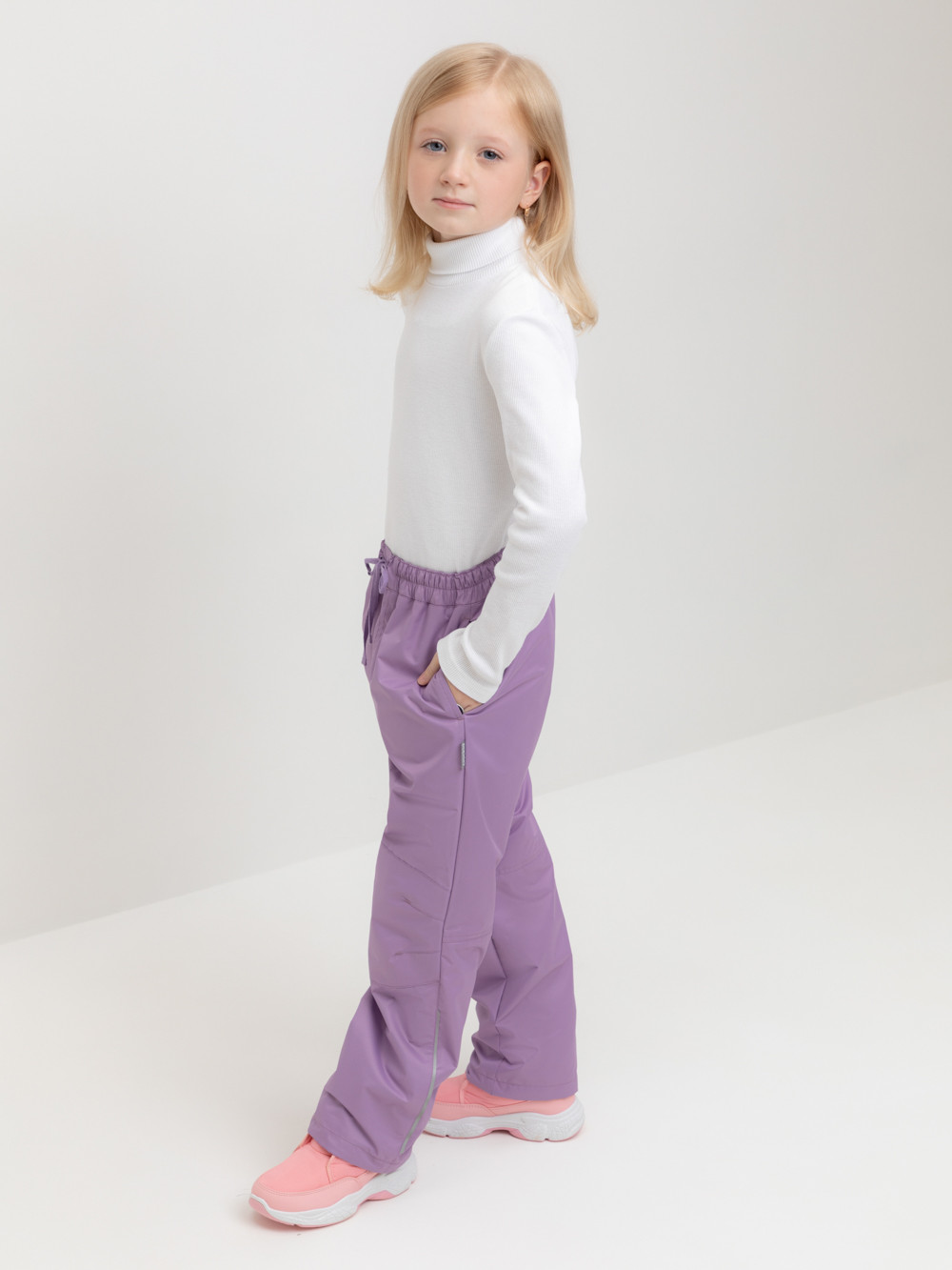 Брюки утепленные для девочки, артикул: ВК 46015/25/6 УЗГ, цвет: бордовый, фото 4