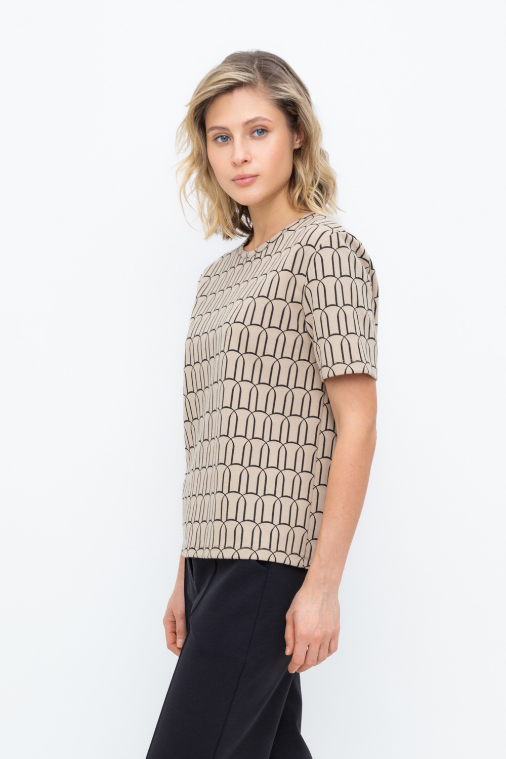 Футболки женские для мам, артикул: ЕВТ 3231, цвет: бежевый, фото 4