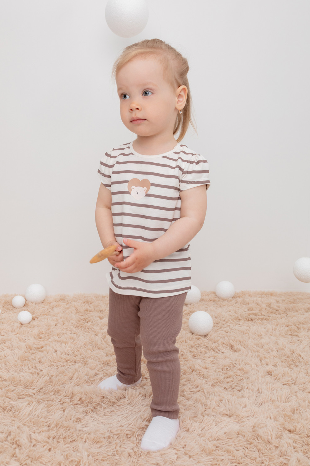 Бриджи для девочки, артикул: КР 400597, цвет: коричневый, фото 4