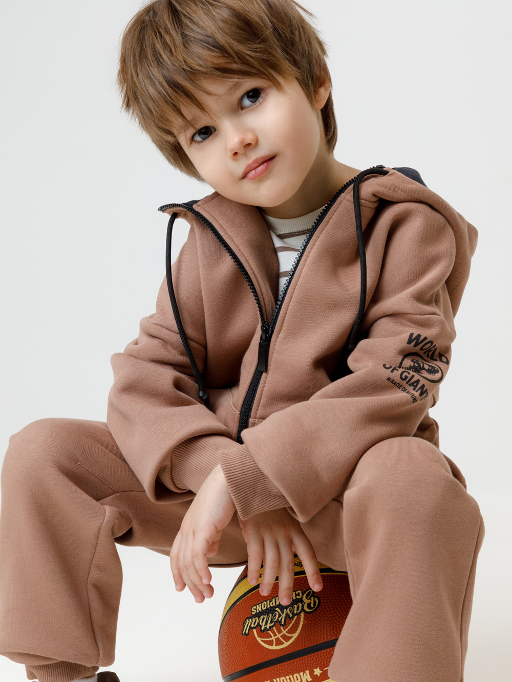 Толстовки для мальчика, артикул: КР 302853, цвет: кофейный, фото 4