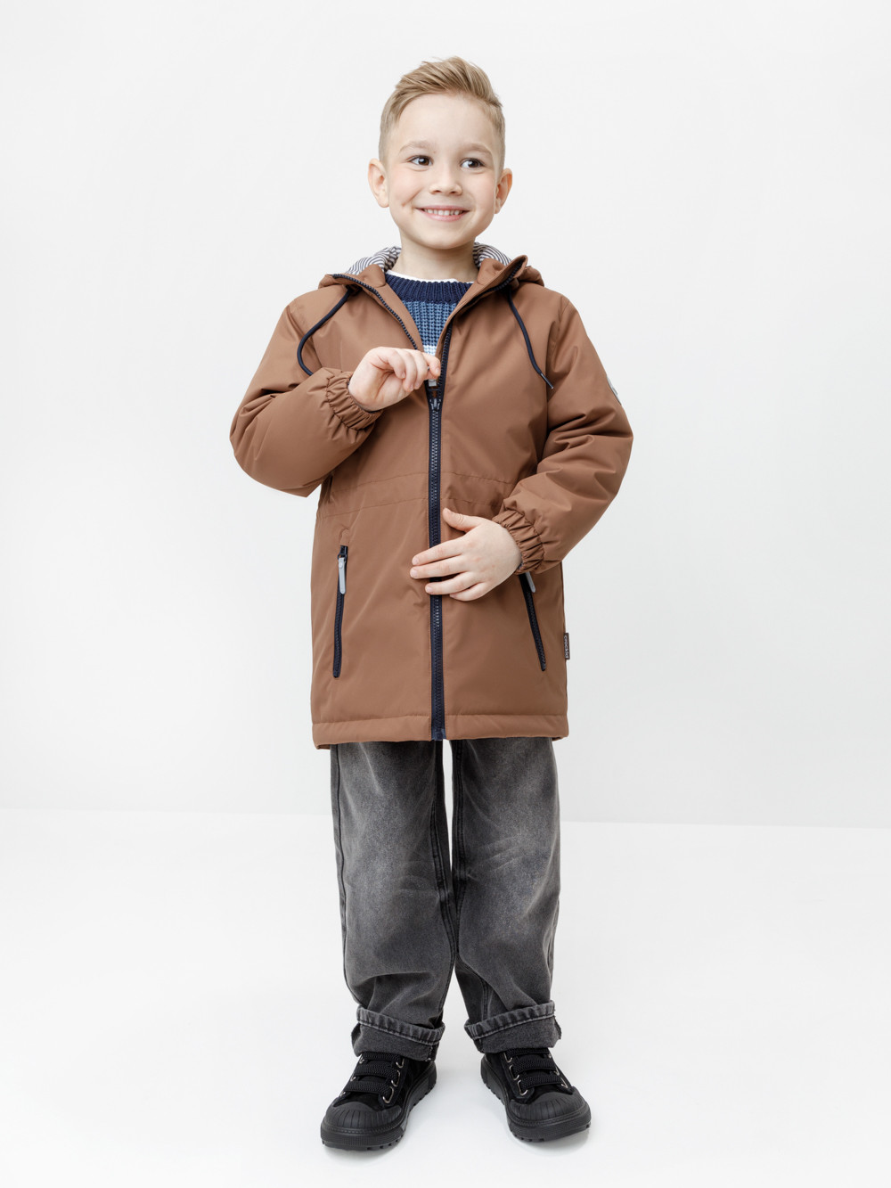 Куртки для мальчика, артикул: ВК 30163/1 УЗГ, цвет: коричневый, фото 4