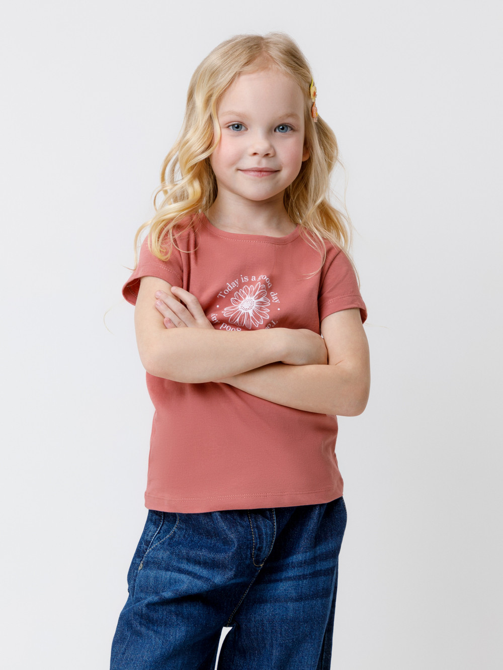 Футболка для девочки, артикул: КП 302763, цвет: коричневый, фото 4