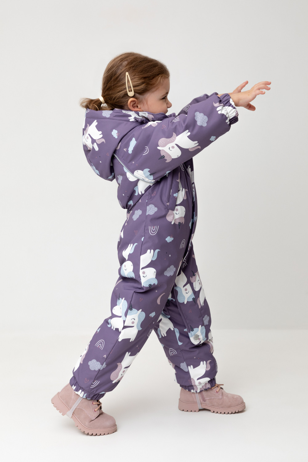Комбинезоны утепленные для девочки, артикул: ВК 60113/н/5 УЗГ, цвет: фиолетовый, фото 4