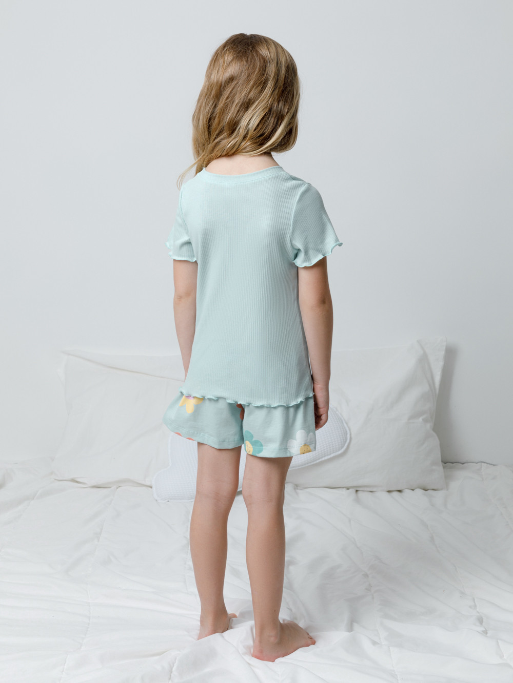 Пижама для девочки, артикул: К 1596, цвет: светло-голубой, фото 3