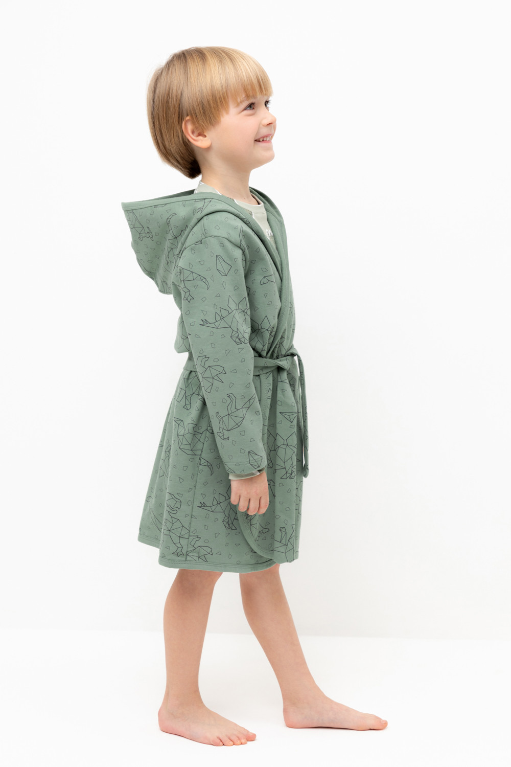 Халат для мальчика, артикул: К 5763, цвет: зеленый, фото 4