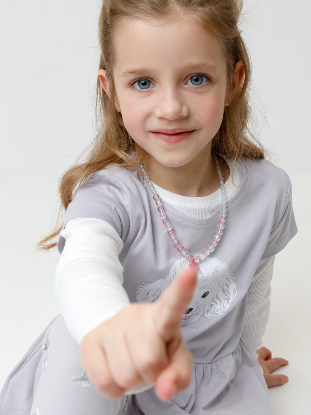 Блузка для девочки, артикул: КР 302881, цвет: фиолетовый, фото 4