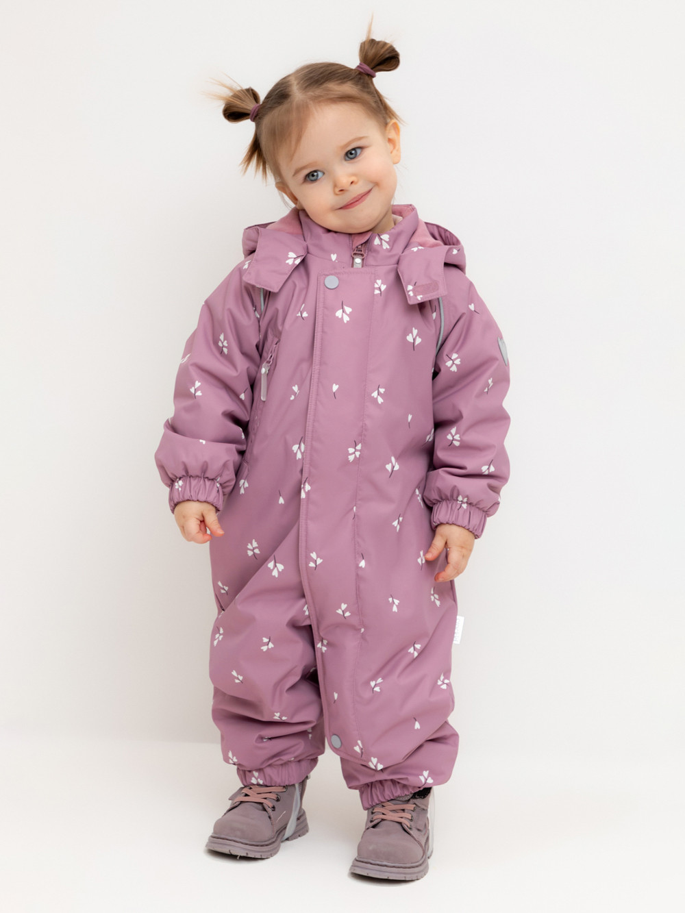 Комбинезоны утепленные для девочки, артикул: ВК 60085/н/51 Ал, цвет: бордовый, фото 4