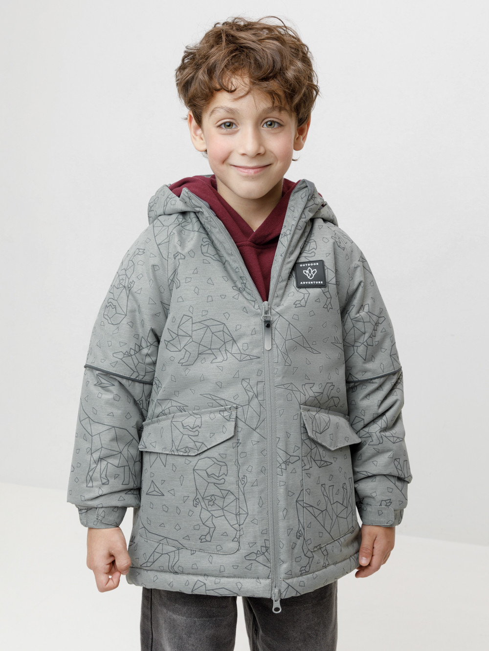 Куртки для мальчика, артикул: ВК 36093/н/2 ГР, цвет: зеленый, фото 3