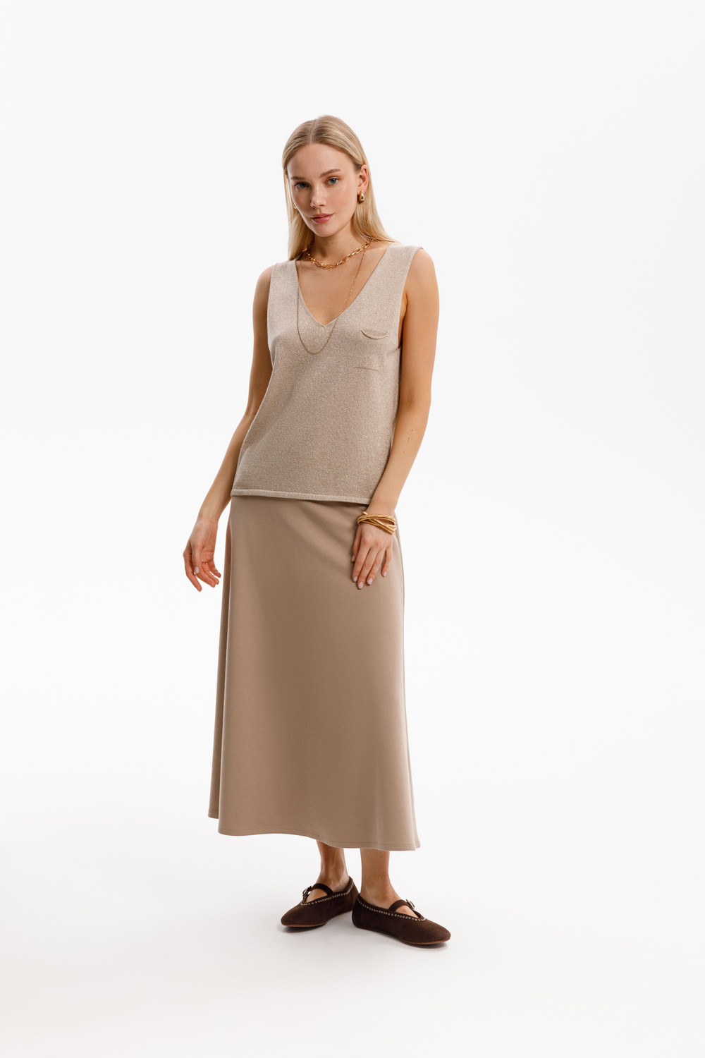 Майки женские для мам, артикул: ЕВ 30212, цвет: бежевый, фото 4