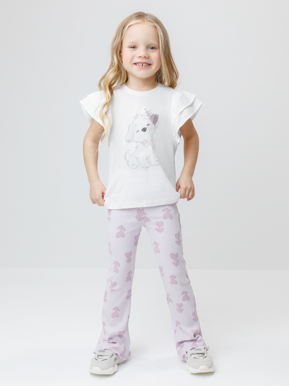 Футболка для девочки, артикул: КР 302708, цвет: сахар, фото 4