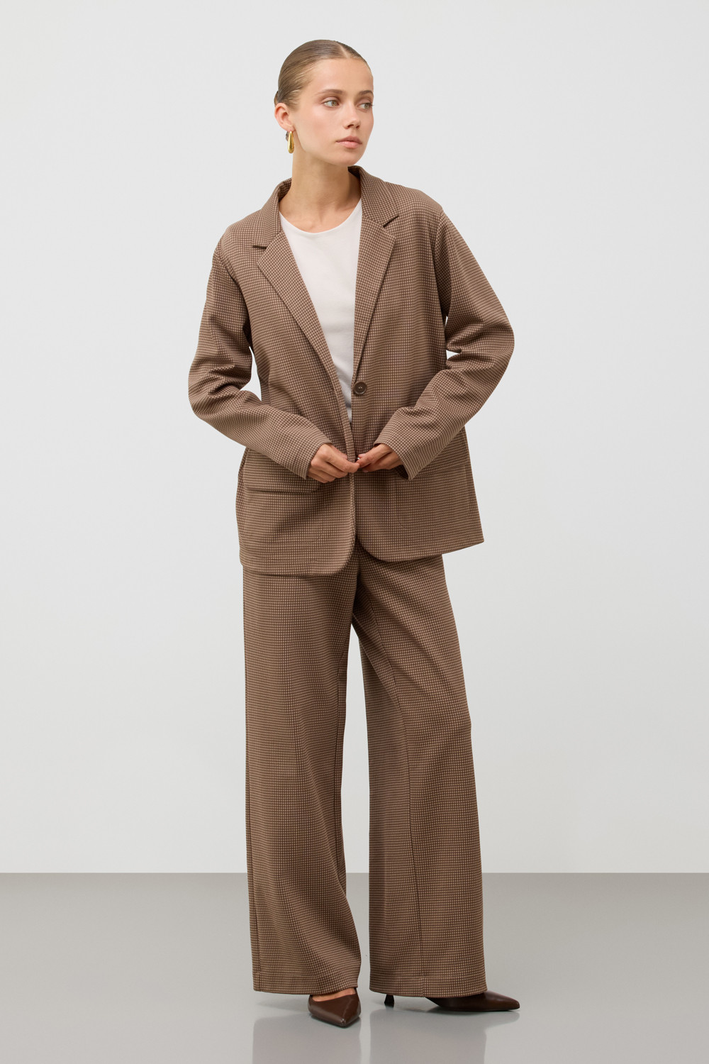 Брюки женские для мам, артикул: ЕВТ 4158, цвет: коричневый, фото 4