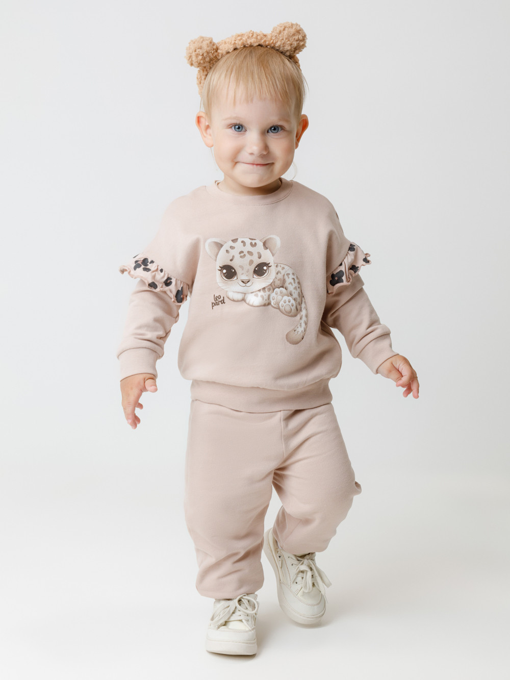 Брюки для девочки, артикул: КР 400863, цвет: бежевый, фото 4