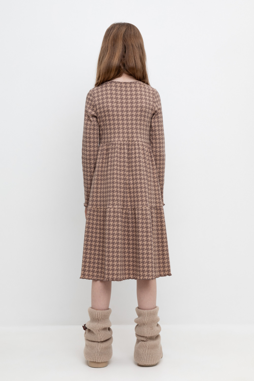 Платье для девочки, артикул: КР 5893, цвет: бежевый, фото 4