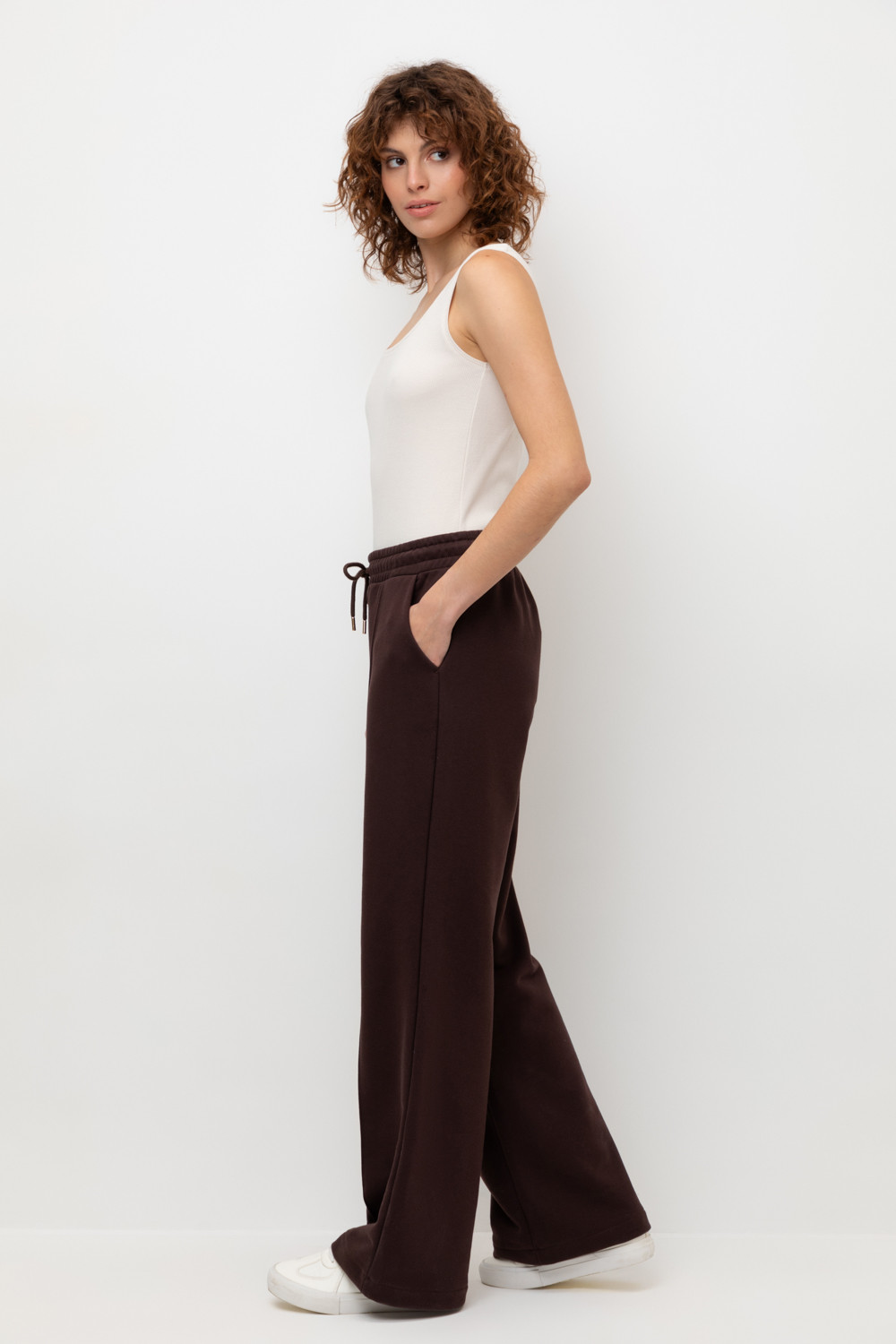 Брюки женские для мам, артикул: ЕВТ 4052/24, цвет: коричневый, фото 4