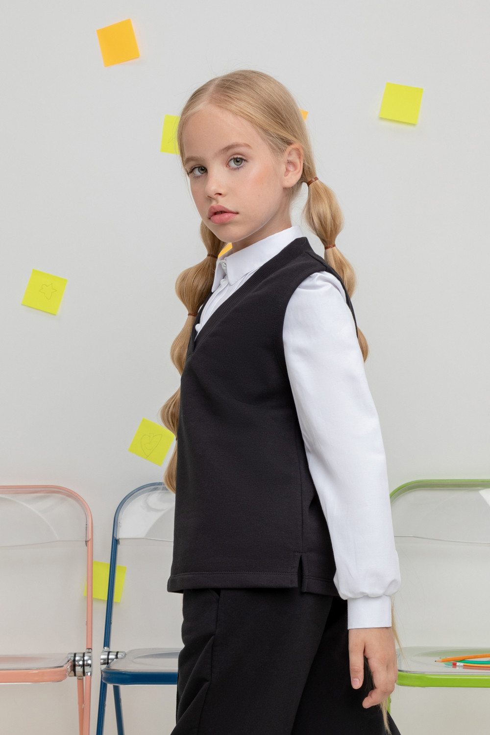 Жилеты для девочки, артикул: К 302150, цвет: черный, фото 4