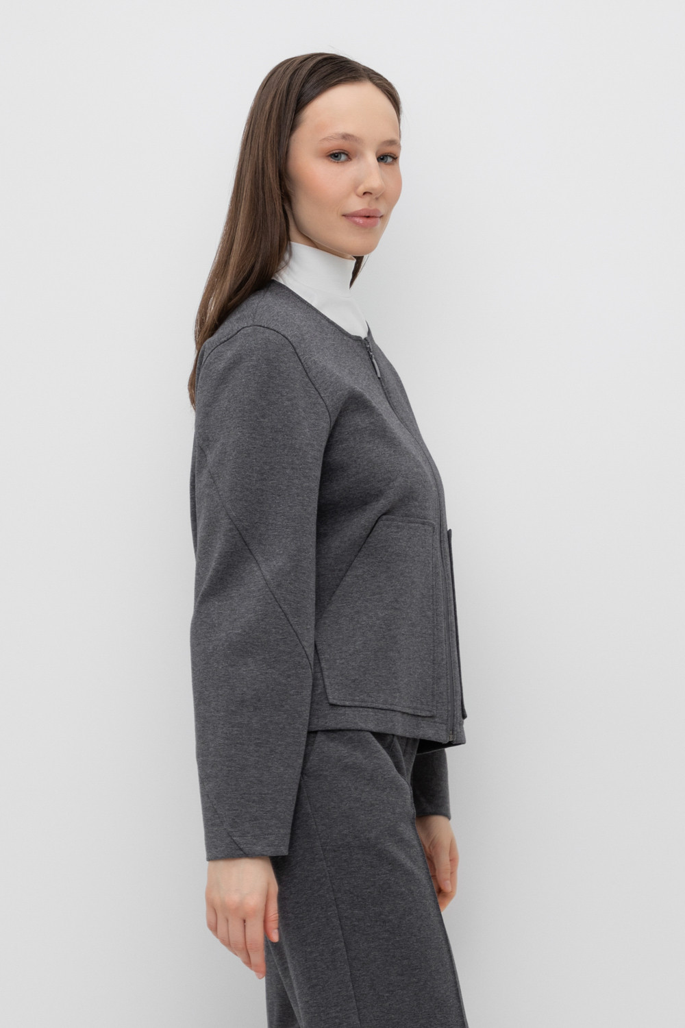 Жакеты, куртки женские для мам, артикул: ЕВТ 3252, цвет: темно-серый, фото 4
