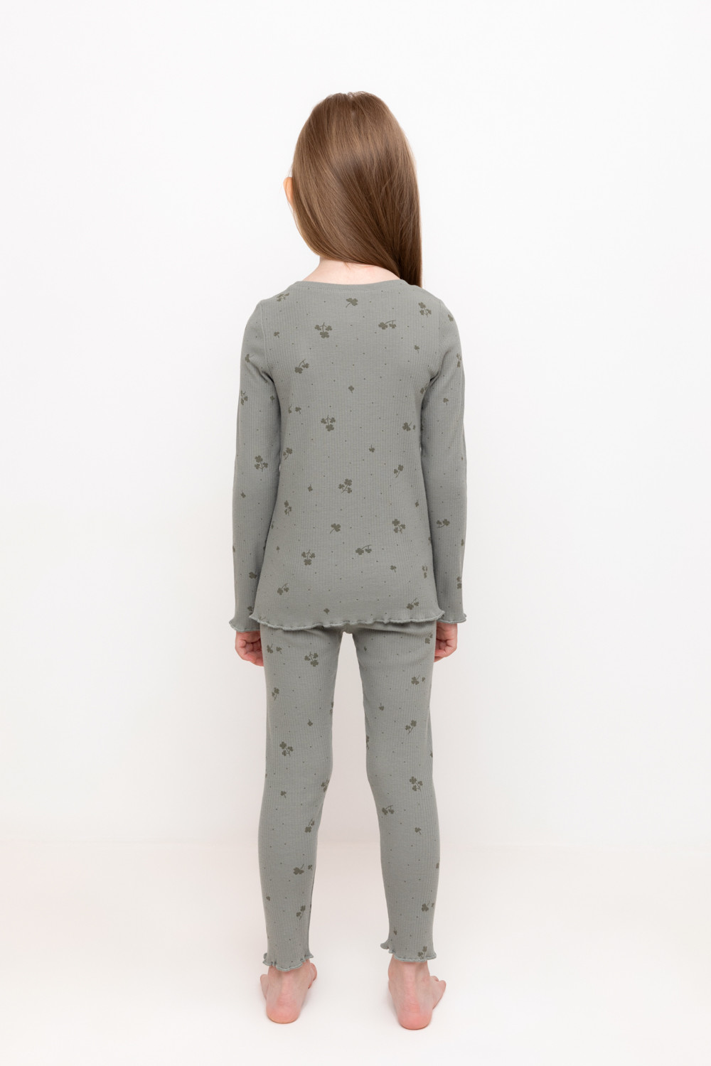 Пижама для девочки, артикул: К 1618, цвет: зеленый, фото 4