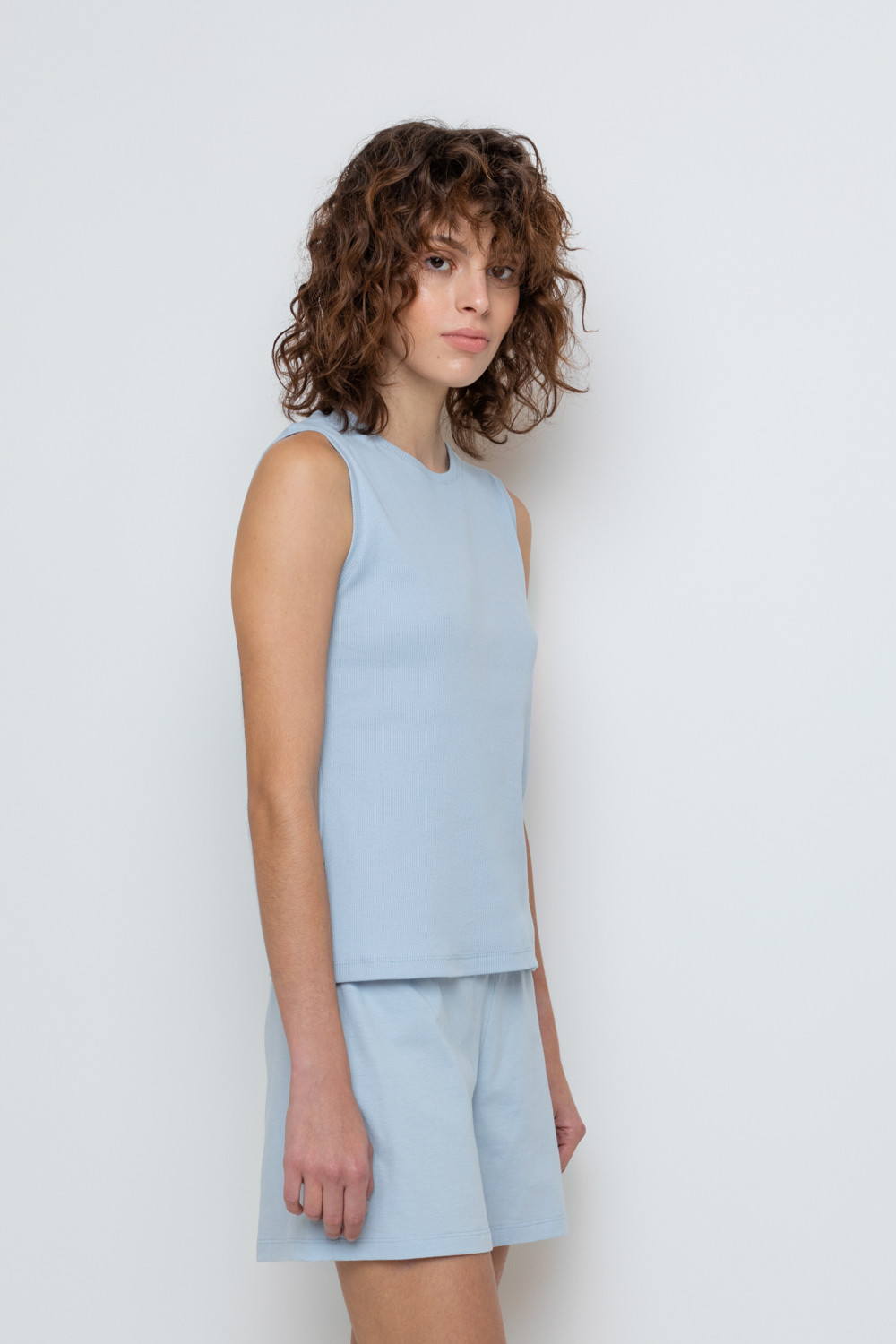 Майки для дома для мам, артикул: Е 30044, цвет: голубой, фото 4