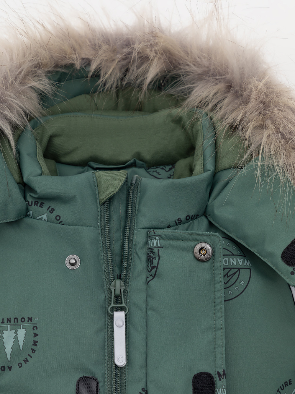 Комбинезоны утепленные для мальчика, артикул: ВК 60116/н/19 Ал, цвет: зеленый, фото 4