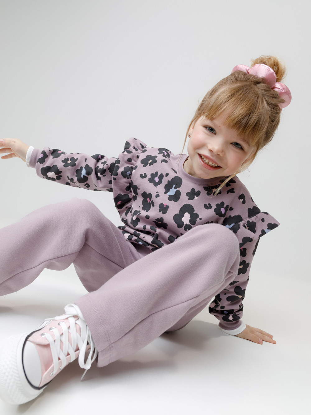 Брюки для девочки, артикул: КР 400844, цвет: фиолетовый, фото 4