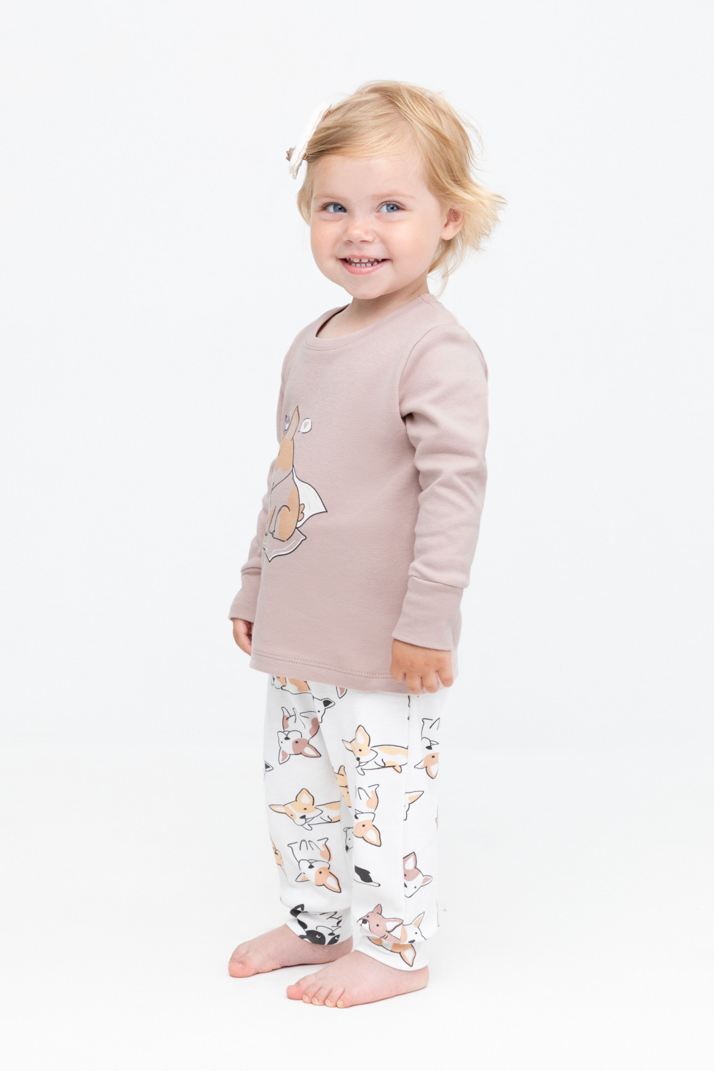 Пижама для девочки, артикул: К 1541/24, цвет: кофейный, фото 4