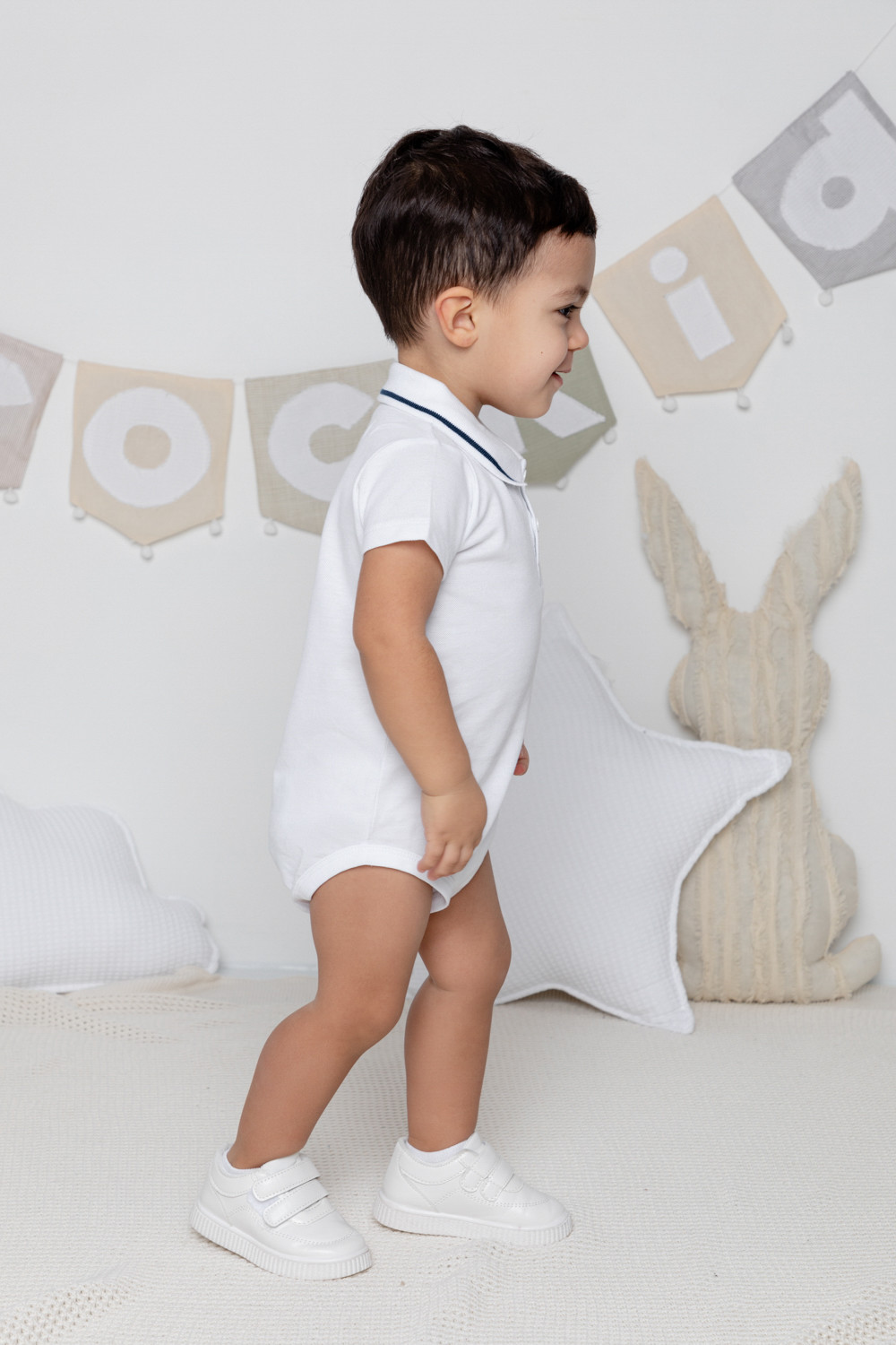 Полукомбинезон для мальчика, артикул: КР 6464, цвет: белый, фото 4