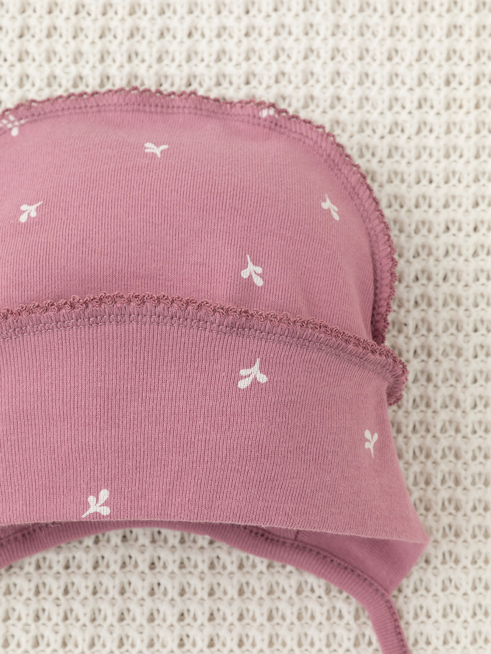 Шапочка ясельная для новорожденных, артикул: К 8176, цвет: розовый, фото 4